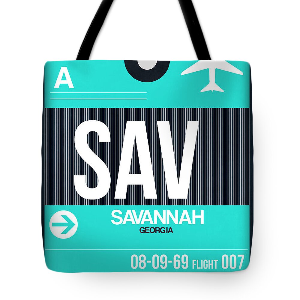 SAV Savannah Luggage Tag II Tote Bag by Naxart Studio Fine Art America