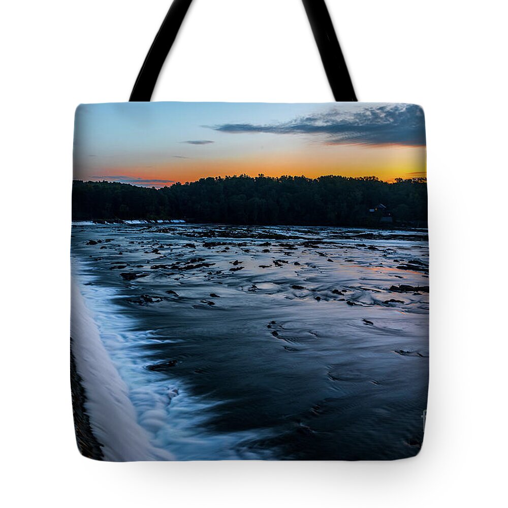 Savannah Rapids Sunrise - Augusta Ga Tote Bag featuring the photograph Savannah Rapids Sunrise - Augusta GA by Sanjeev Singhal