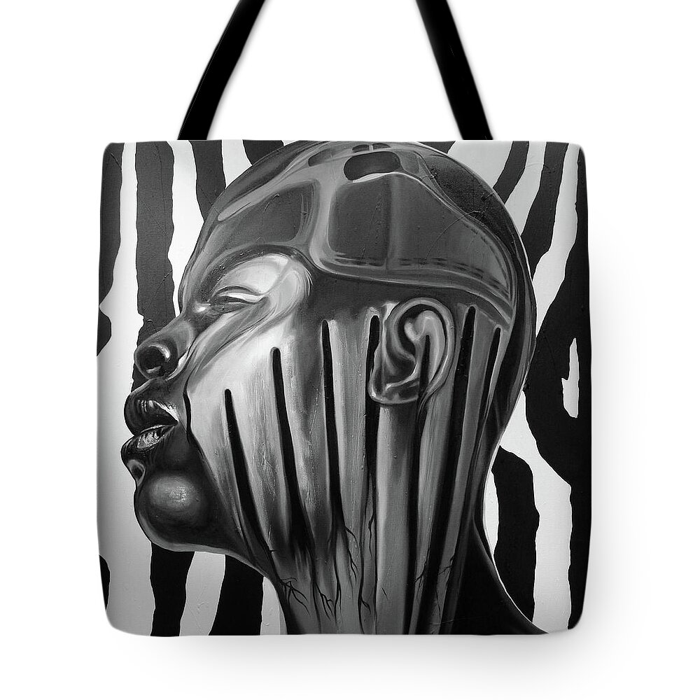 Scars Tote Bag featuring the painting Scars and Stripes by Jerome White