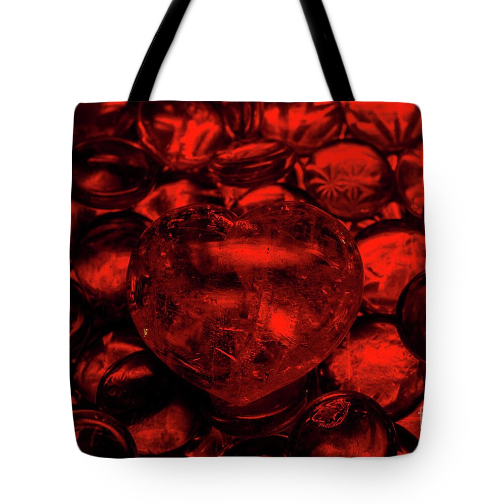 Crystal Heart Tote Bag featuring the photograph Scars Of A Broken Heart by Linda Howes