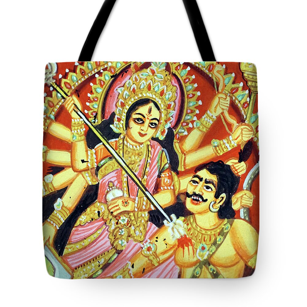Jaipur Tote Bag featuring the photograph Scenes from the Ramayana by Steve Estvanik