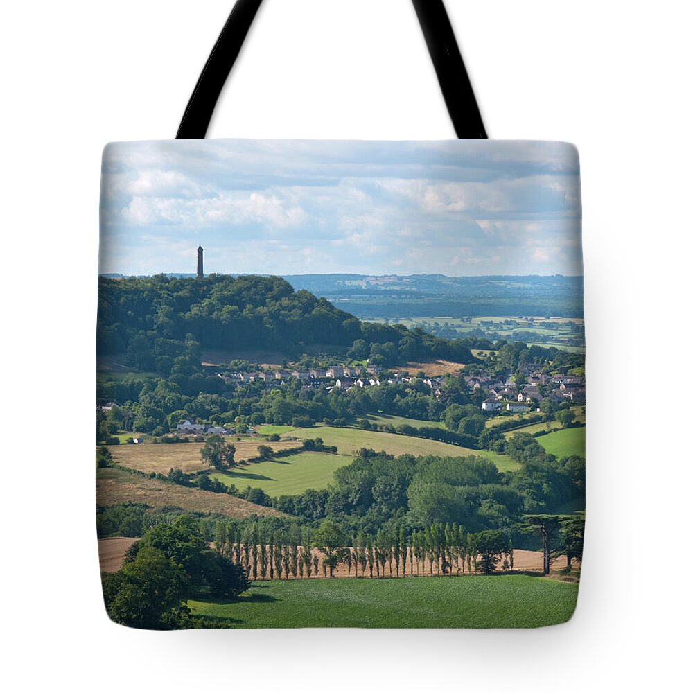 Areas Tote Bag featuring the photograph Scenic Cotswolds view from Stinchcombe Hill by Seeables Visual Arts