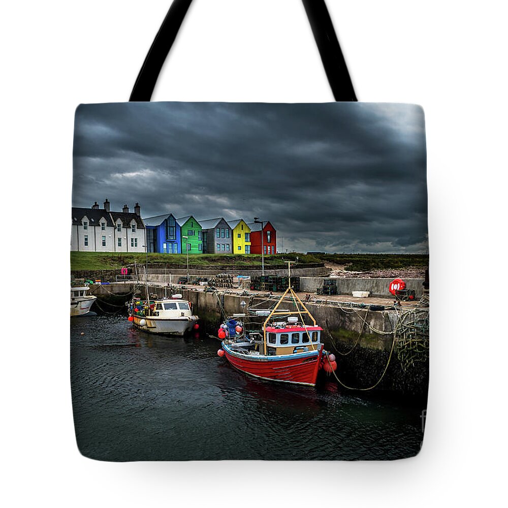 Accommodation Tote Bag featuring the photograph Scenic Harbor At John o'Groats In Scotland by Andreas Berthold