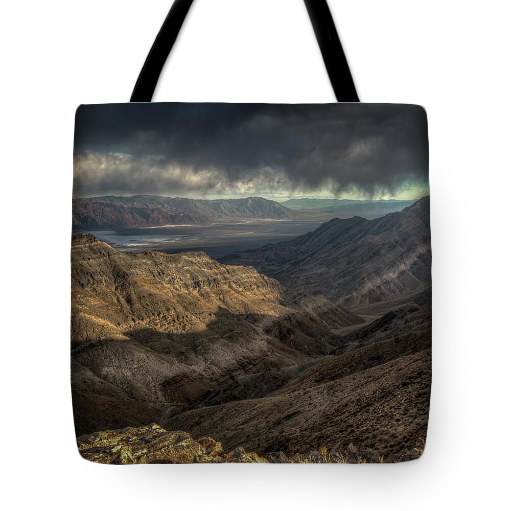2018 Tote Bag featuring the photograph Scenic View of Death Valley from Aguereberry Point by Constance Puttkemery