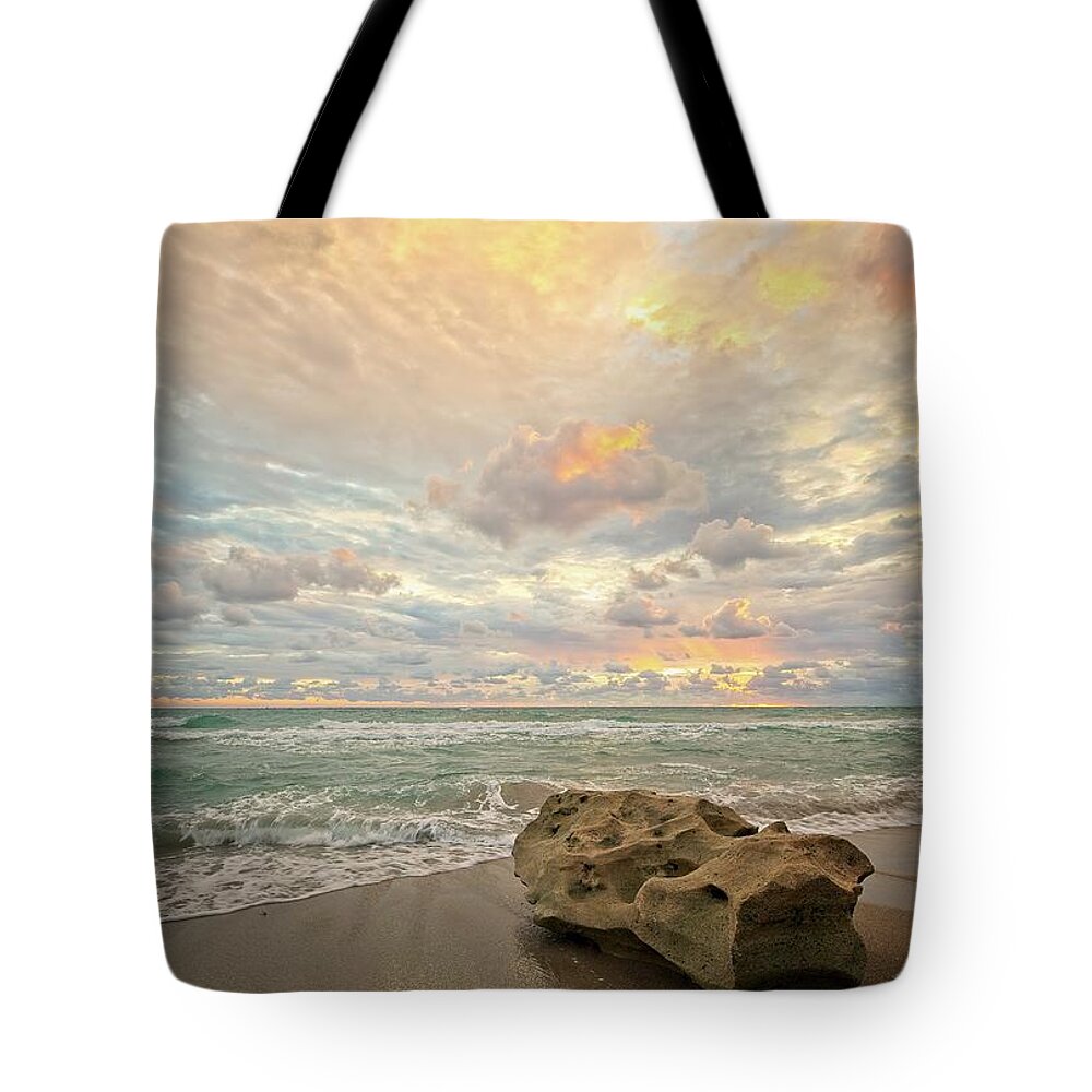 Seascape Tote Bag featuring the photograph Sea and Sky by Steve DaPonte