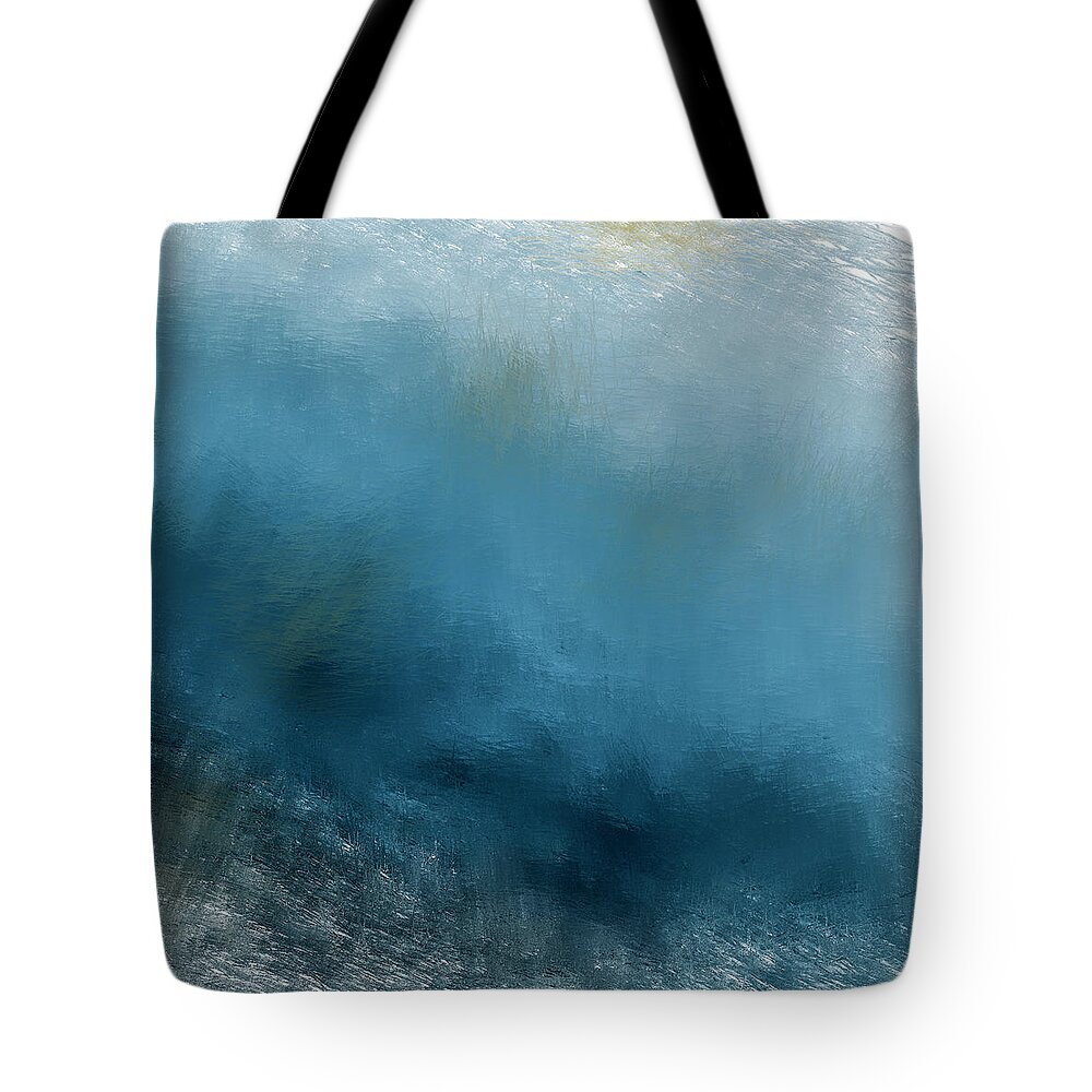 Seascape Tote Bag featuring the digital art Seascape #j1 by Leif Sohlman