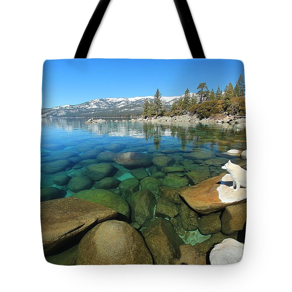 Lake Tahoe Tote Bag featuring the photograph Sekani Rocks Lake Tahoe by Sean Sarsfield
