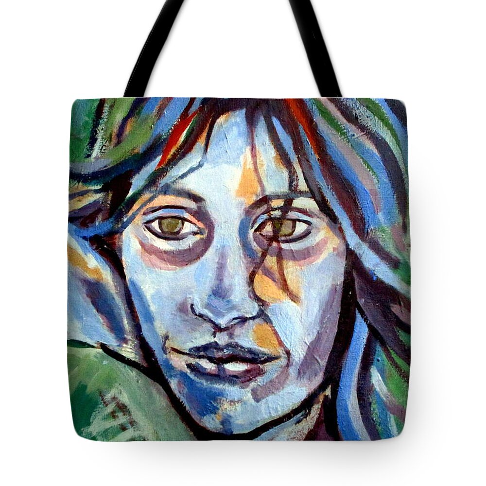 Art Tote Bag featuring the painting Self Portrait by Helena Wierzbicki