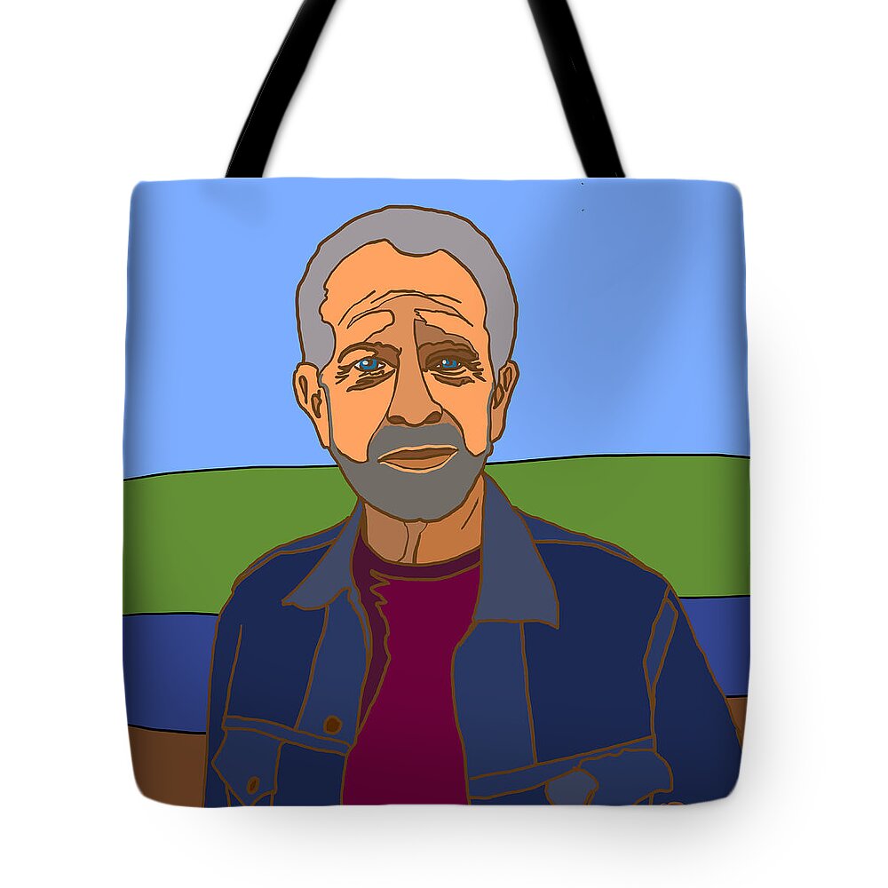 Quiros Tote Bag featuring the digital art Self Portrait by Jeffrey Quiros