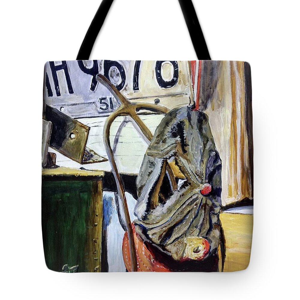 Americana Tote Bag featuring the painting Self Portrait by William Brody