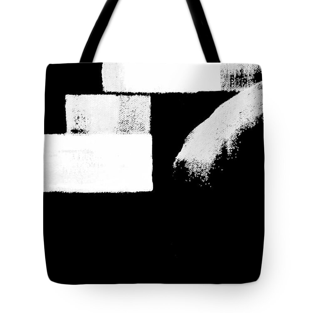 Minimalism Tote Bag featuring the painting Seriously Black and White by VIVA Anderson