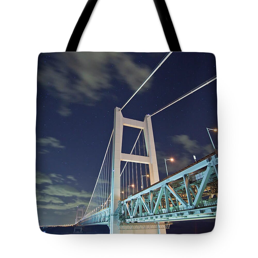 Seto Ohashi Bridge Tote Bag featuring the photograph Seto Ohashi by Tdubphoto
