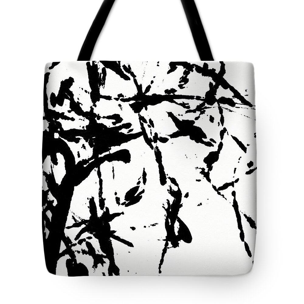 Abstract Tote Bag featuring the painting Shadow Abstract 3-- Art by Linda Woods by Linda Woods