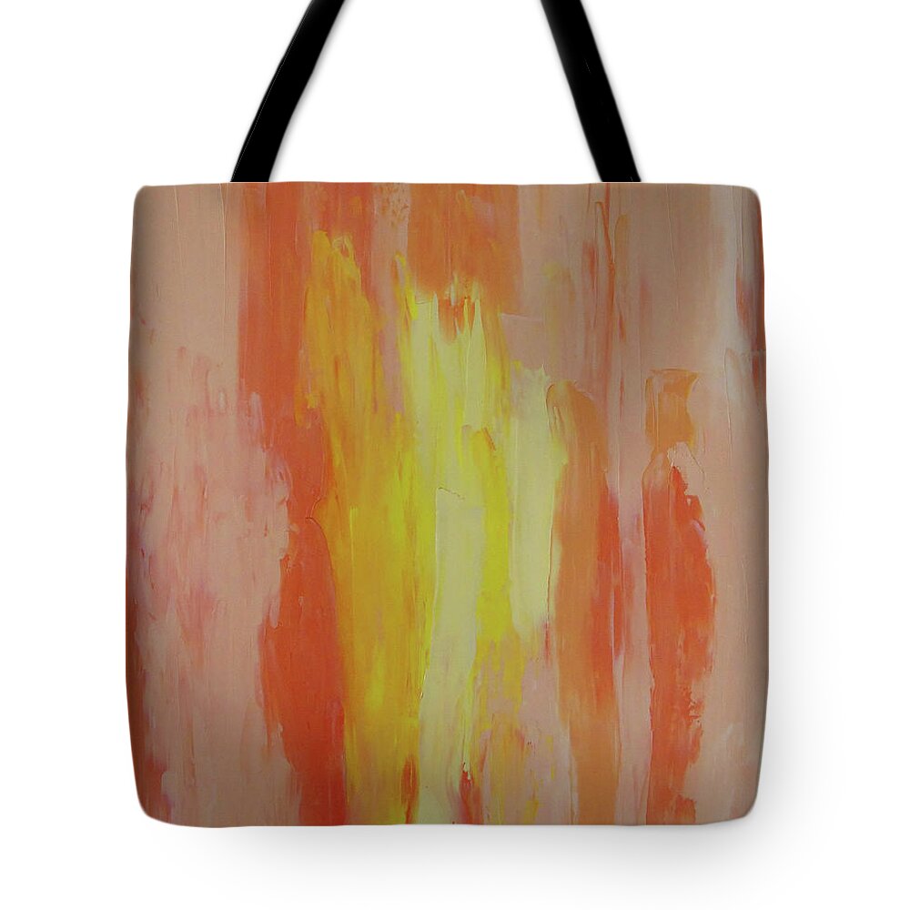 Abstract Painting Oil Tote Bag featuring the painting Shadows by Maria Woithofer