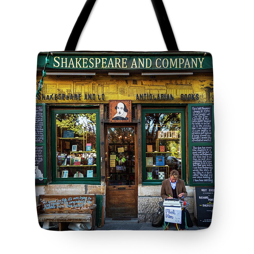 France Tote Bag featuring the photograph Shakespeare and Company Bookstore by Craig J Satterlee