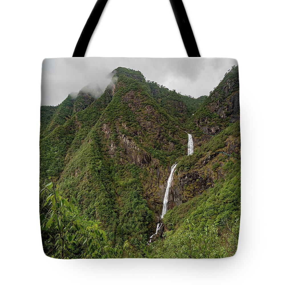 Waterfall Tote Bag featuring the photograph Shenlong Waterfall 8x10 Horizontal by William Dickman