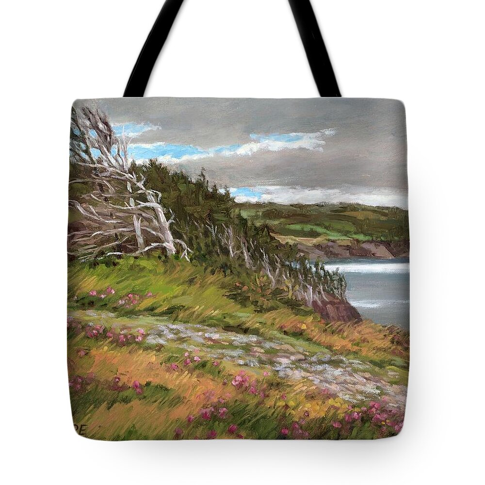 Seaside Tote Bag featuring the painting Signs of Clearing by Jane Thorpe