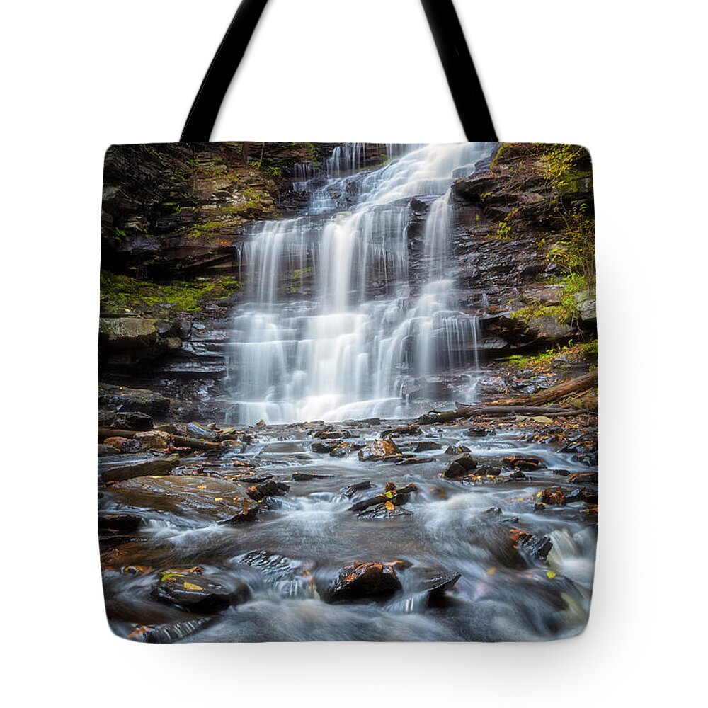 Silky Flow Tote Bag featuring the photograph Silky Flow by Russell Pugh