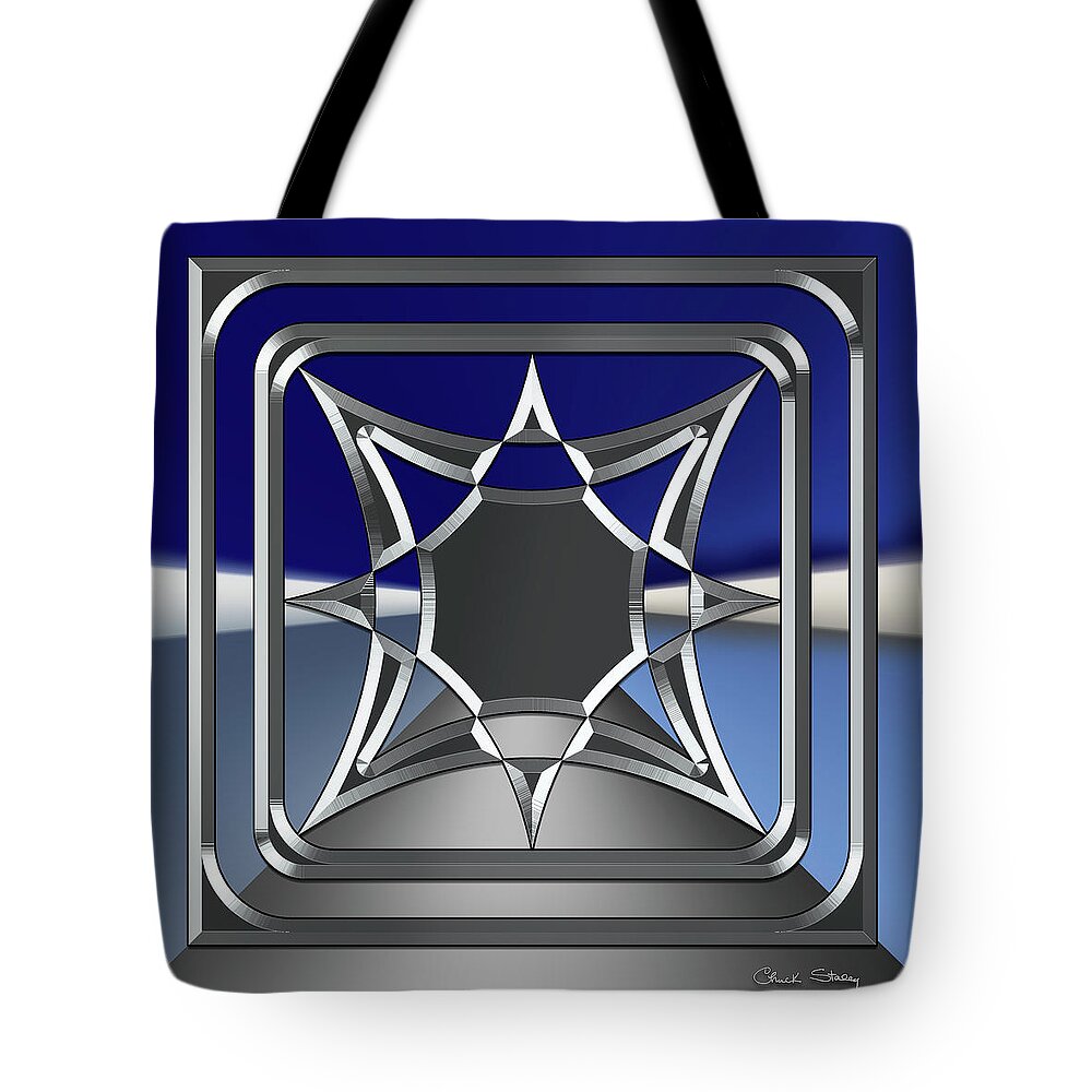 Silver Tote Bag featuring the digital art Silver Road 4 by Chuck Staley