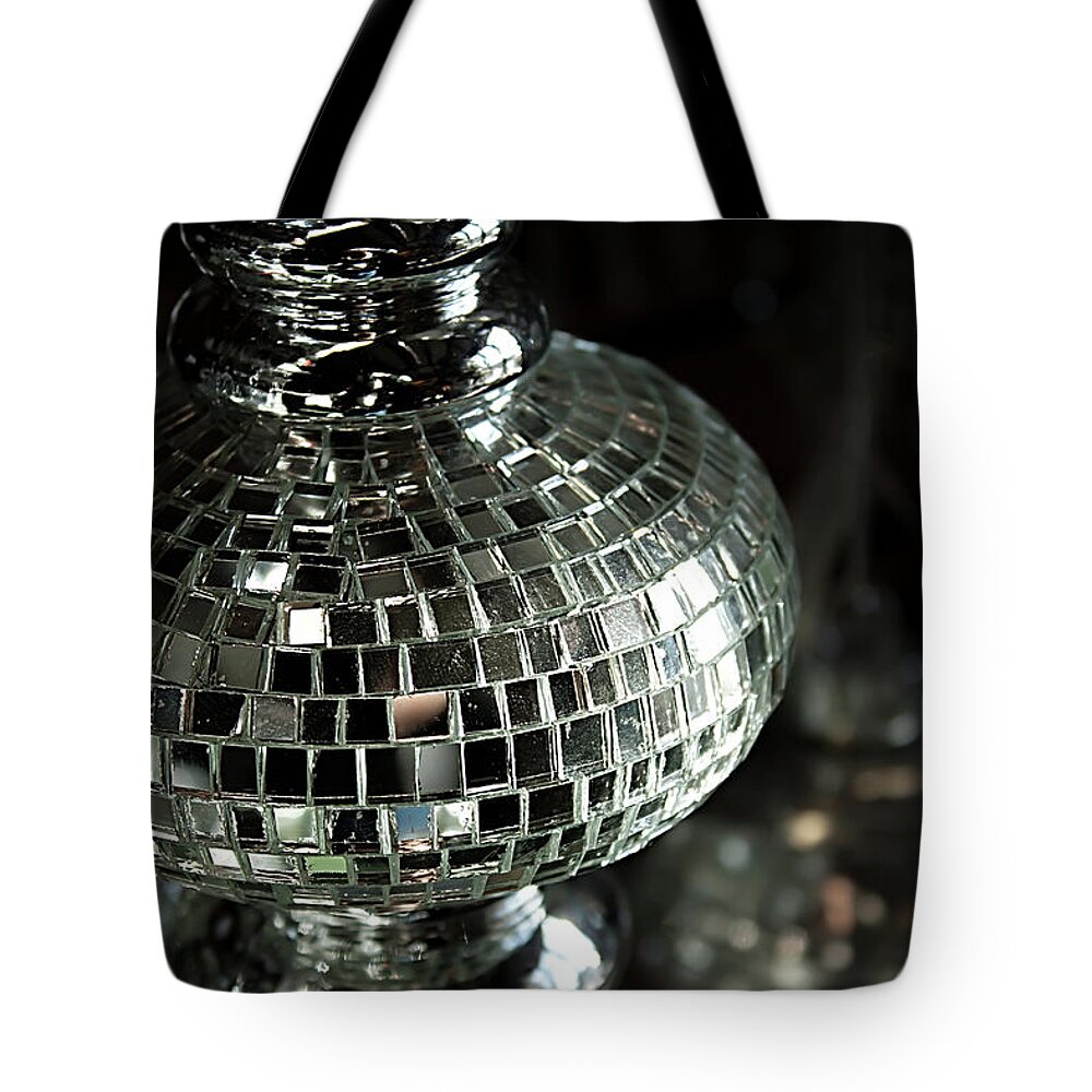 Mirrored Tote Bag featuring the photograph Silver Traditions by Joann Copeland-Paul
