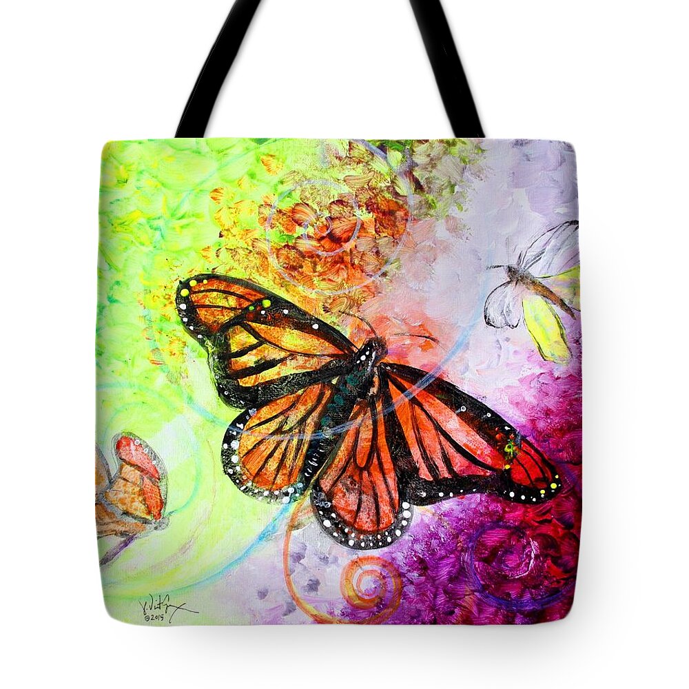 Butterfly Tote Bag featuring the painting Sincere Beauty by J Vincent Scarpace
