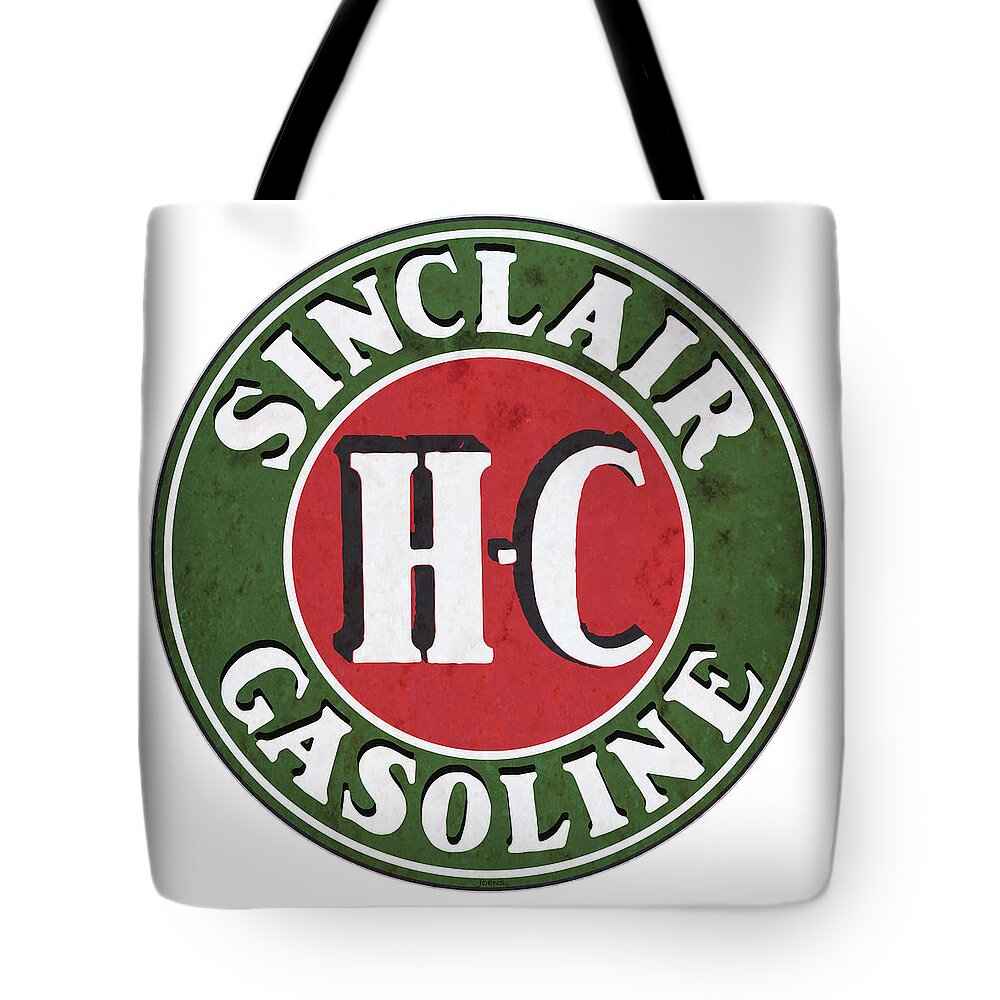 Sinclair Tote Bag featuring the drawing Sinclair Gasoline by Greg Joens