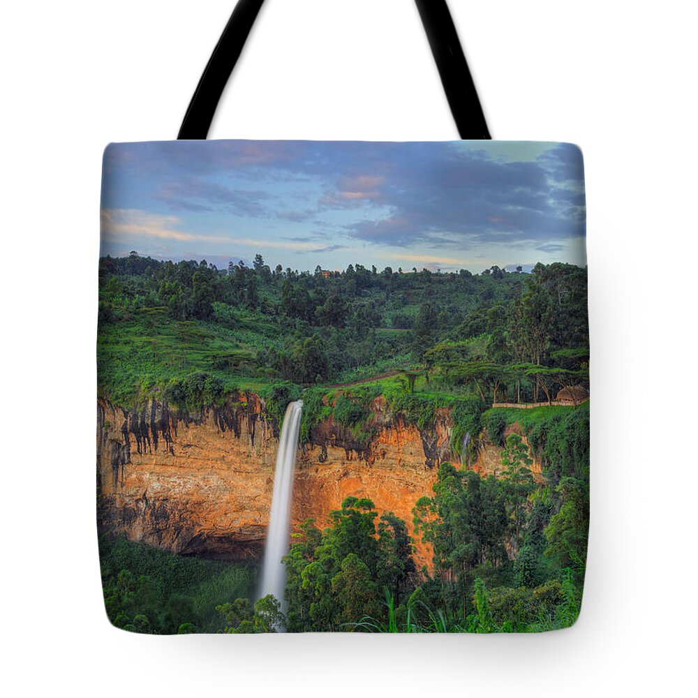 Sipi Tote Bag featuring the photograph Sipi Falls by Peter Kennett