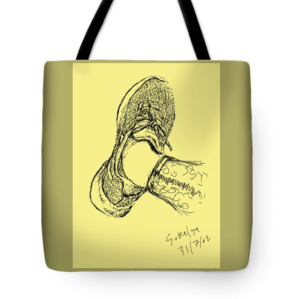 Foot Tote Bag featuring the digital art Sixth by Sukalya Chearanantana