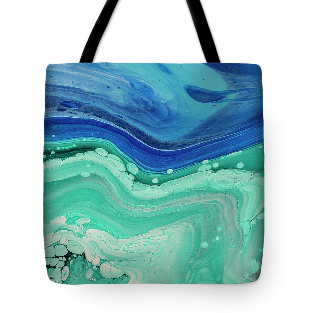 Abstract Tote Bag featuring the painting Sky And Water by Darice Machel McGuire