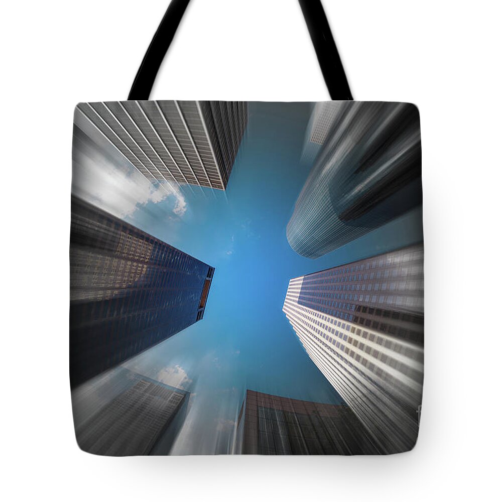 Houston Tote Bag featuring the photograph Skyscrapers in Motion by Raul Rodriguez