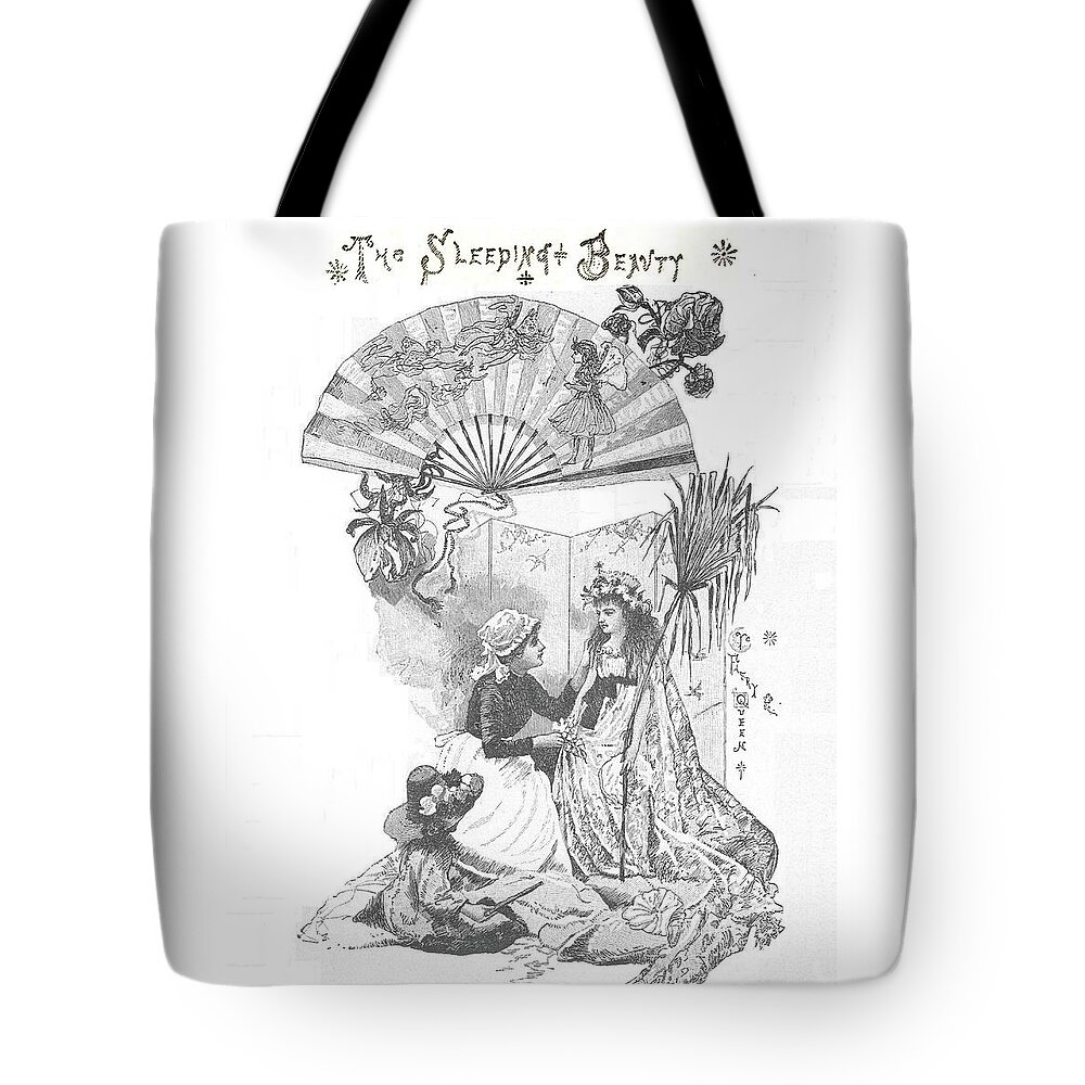 Children Tote Bag featuring the drawing Sleeping Beauty Part One by Reynold Jay