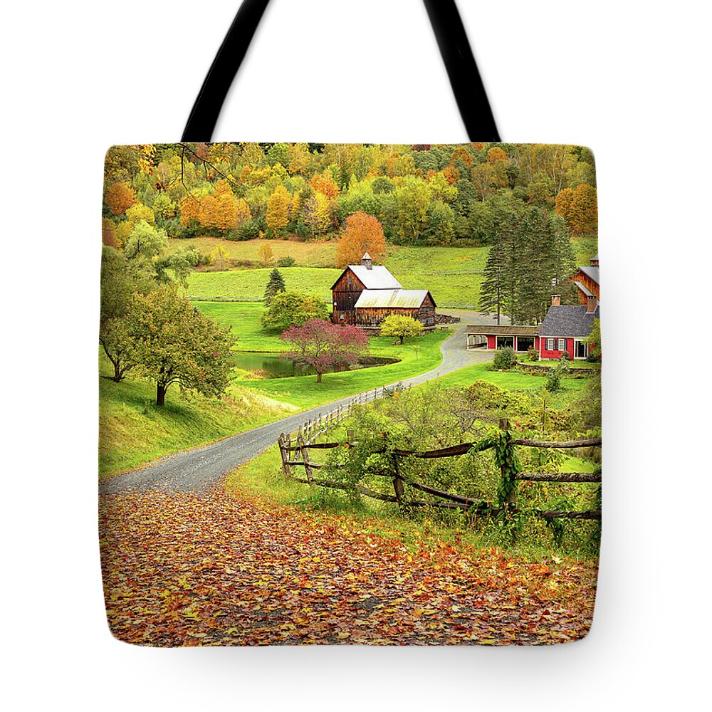 Farm Tote Bag featuring the photograph Sleepy Hollow Farm in Autumn by Rod Best