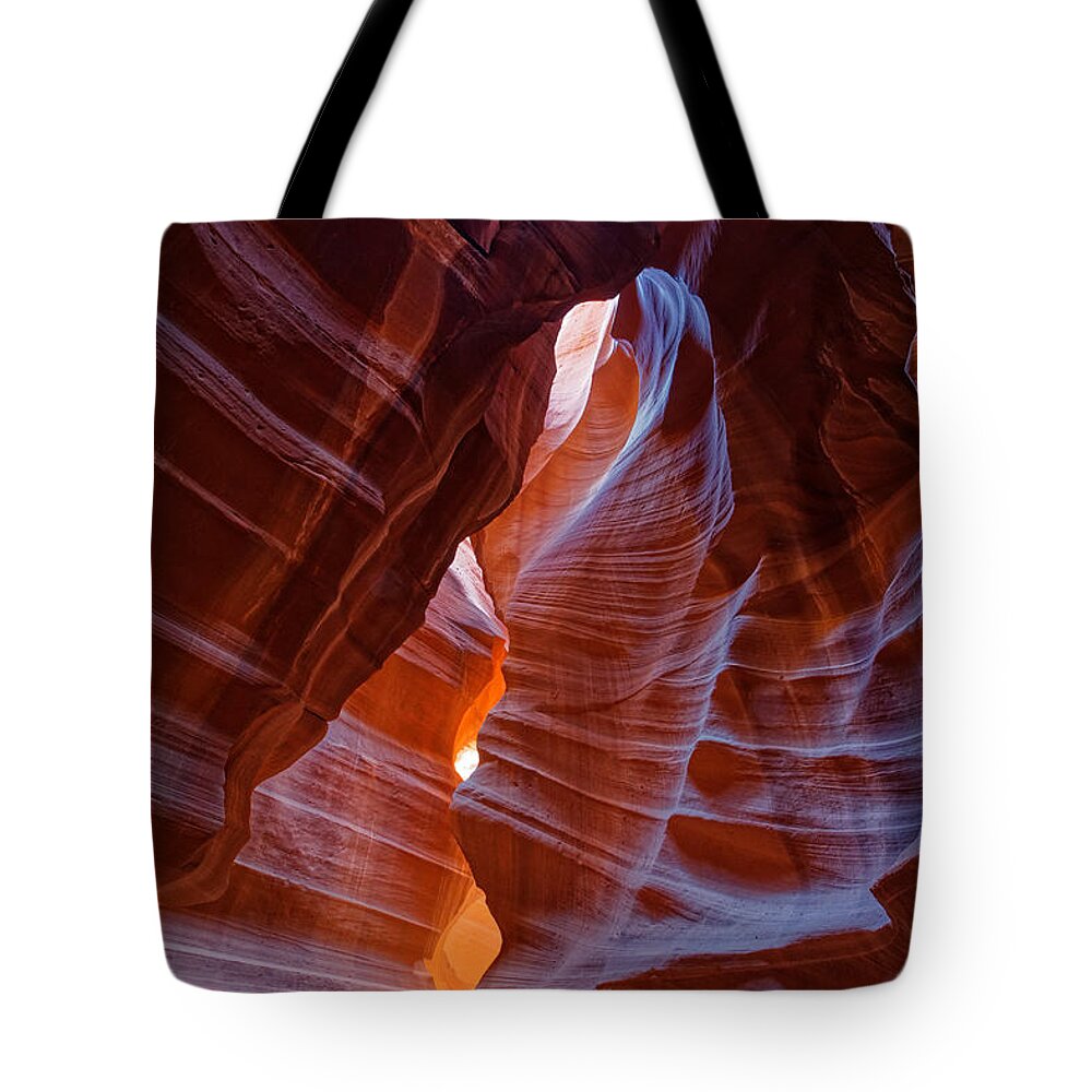 Antelope Canyon Tote Bag featuring the photograph Slice of Time by Jonathan Davison