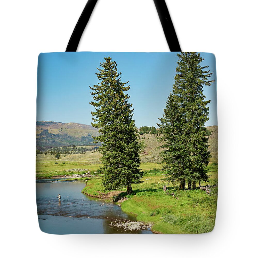 Slough Creek Tote Bag featuring the photograph Slough Creek by Todd Klassy