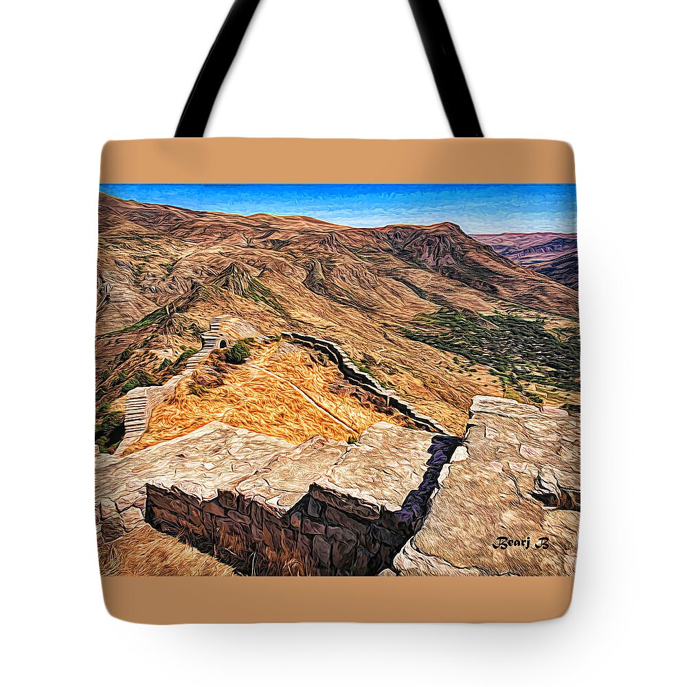 Smbat Tote Bag featuring the photograph Smbat Fortress by Bearj B Photo Art