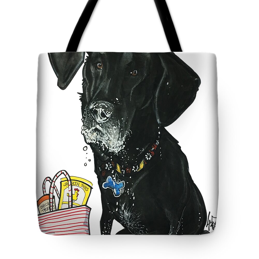 Smiley-dixon 4794 Tote Bag featuring the drawing Smiley-Dixon 4794 by John LaFree