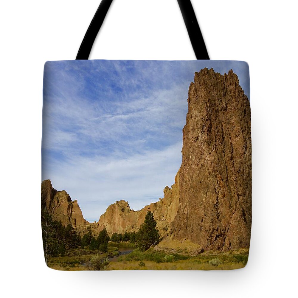 Smith Tote Bag featuring the photograph Smith Rock Landscape by Todd Kreuter