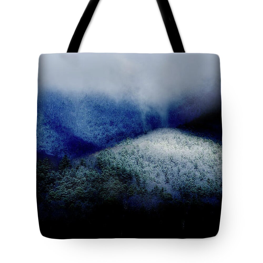 Smoky Mountains Tote Bag featuring the photograph Smoky Mountain Abstract by Mike Eingle