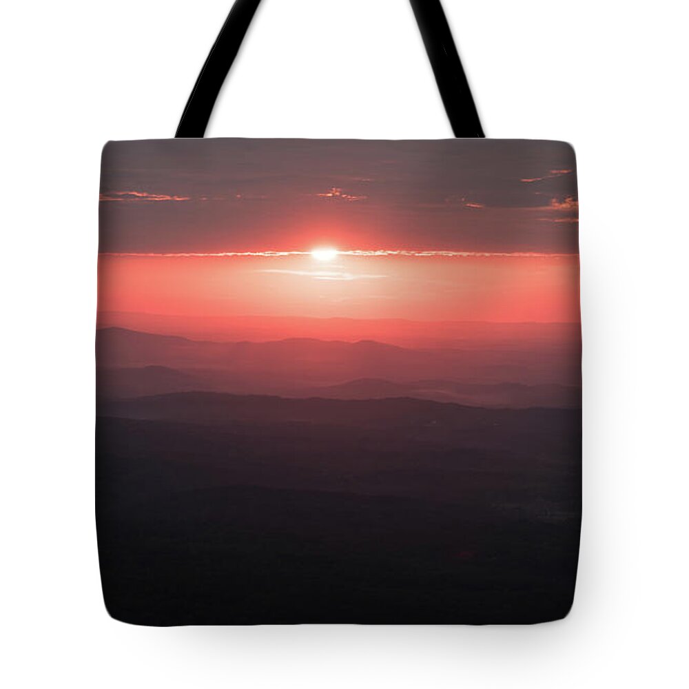 Alabama Tote Bag featuring the photograph Smooth Alabama Sunset - from Atop Mt. Cheaha by James-Allen