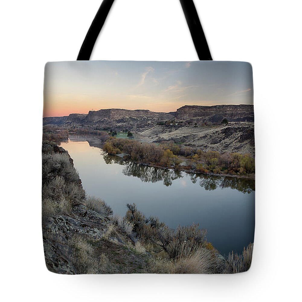 Idaho Tote Bag featuring the photograph Snake River Dawn by Idaho Scenic Images Linda Lantzy