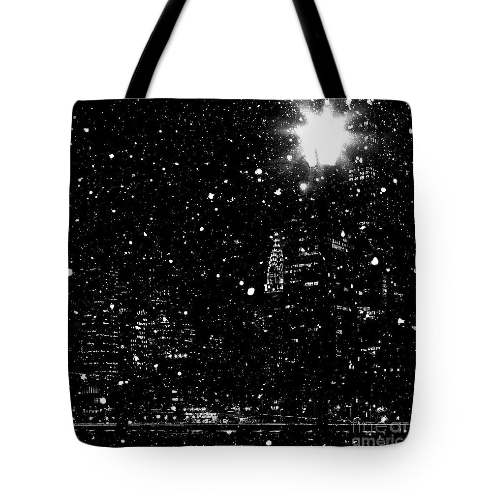 Snow Tote Bag featuring the digital art Snow Collection Set 06 by Az Jackson