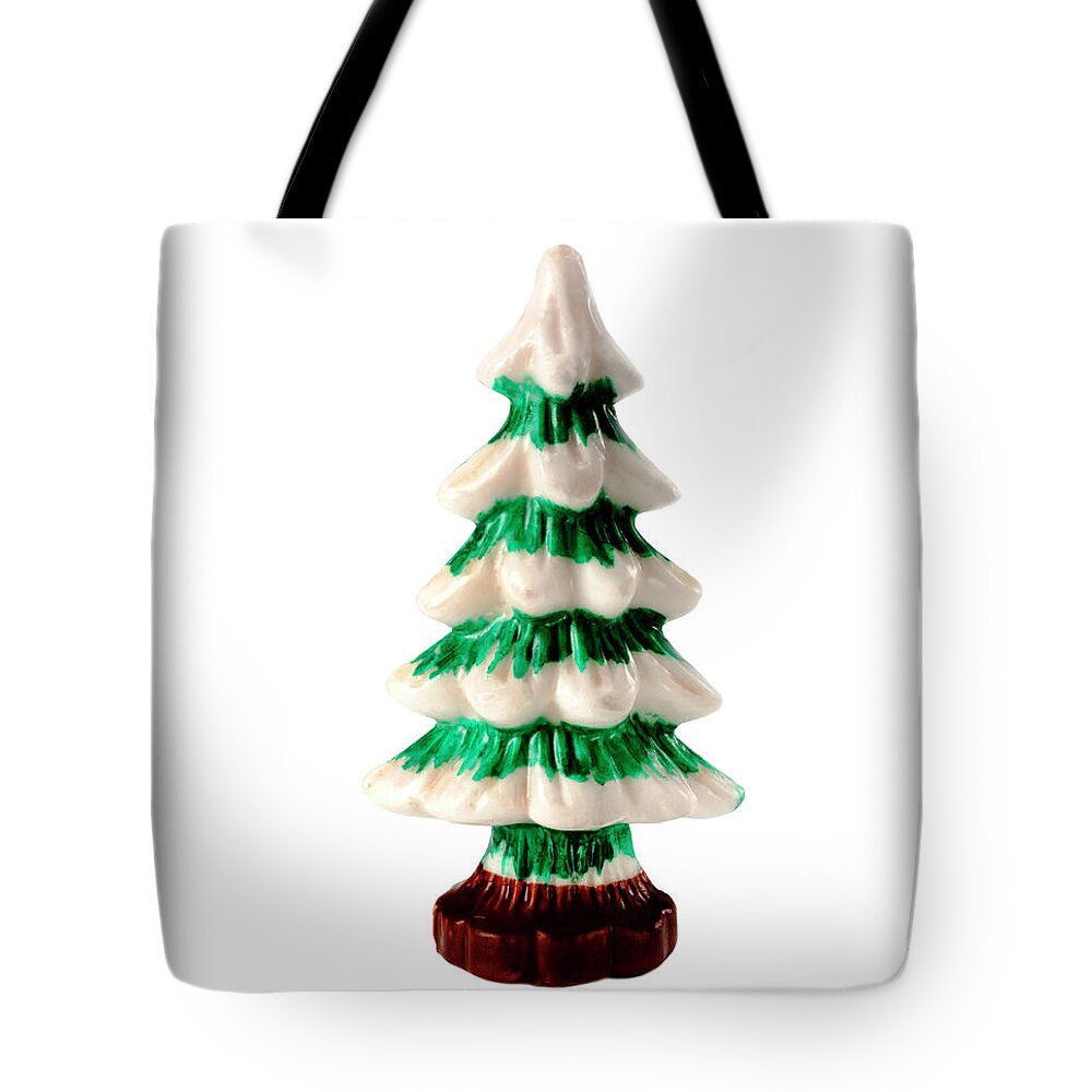 Campy Tote Bag featuring the drawing Snow Covered Pine Tree by CSA Images