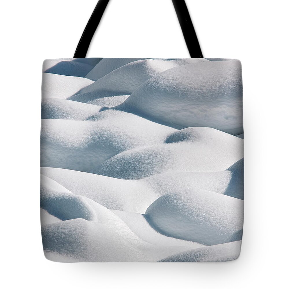 Curve Tote Bag featuring the photograph Snow Mounds At Medicine Lake, Jasper In by David Clapp