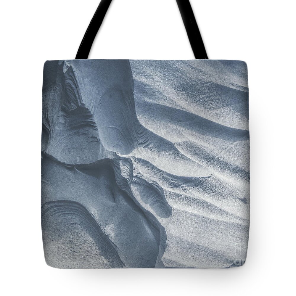 Winter Tote Bag featuring the photograph Snow Sculpted By Wind by Phil Perkins