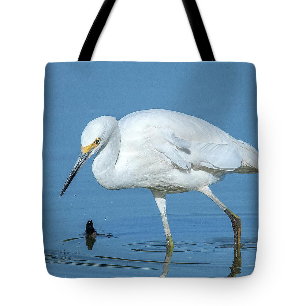 Nature Tote Bag featuring the photograph Snowy Egret DMSB0180 by Gerry Gantt