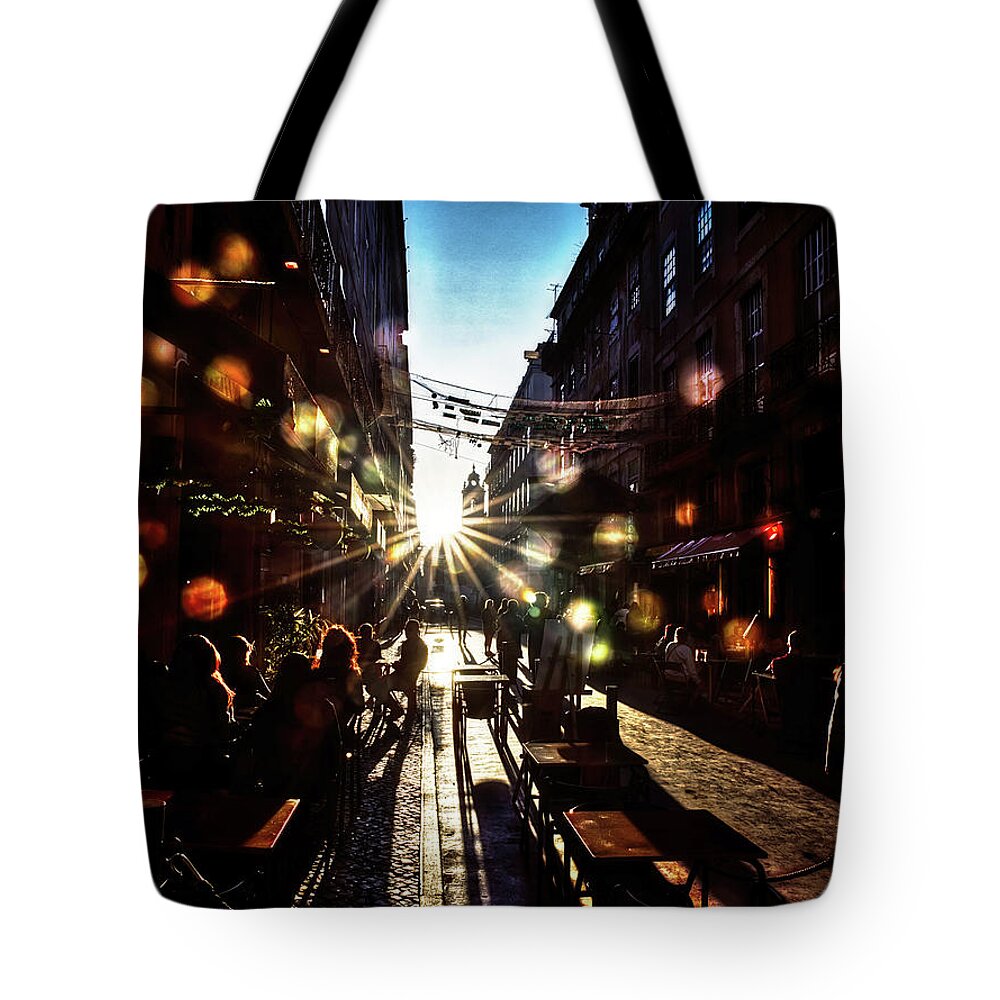 Pink Street Tote Bag featuring the photograph Soap bubbles in Pink Street by Micah Offman