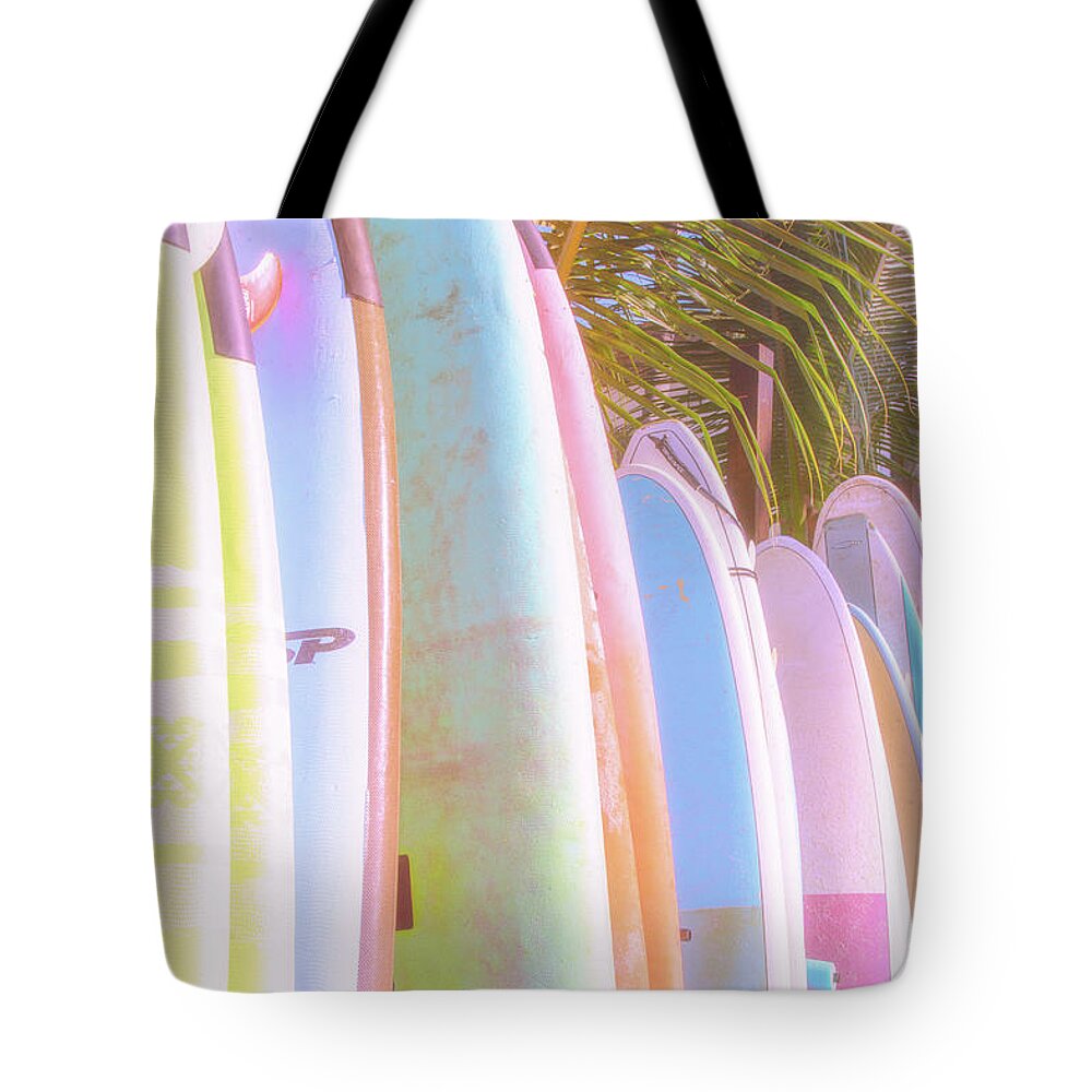 Surfboards Tote Bag featuring the photograph Soft and Light 8 by Becqi Sherman