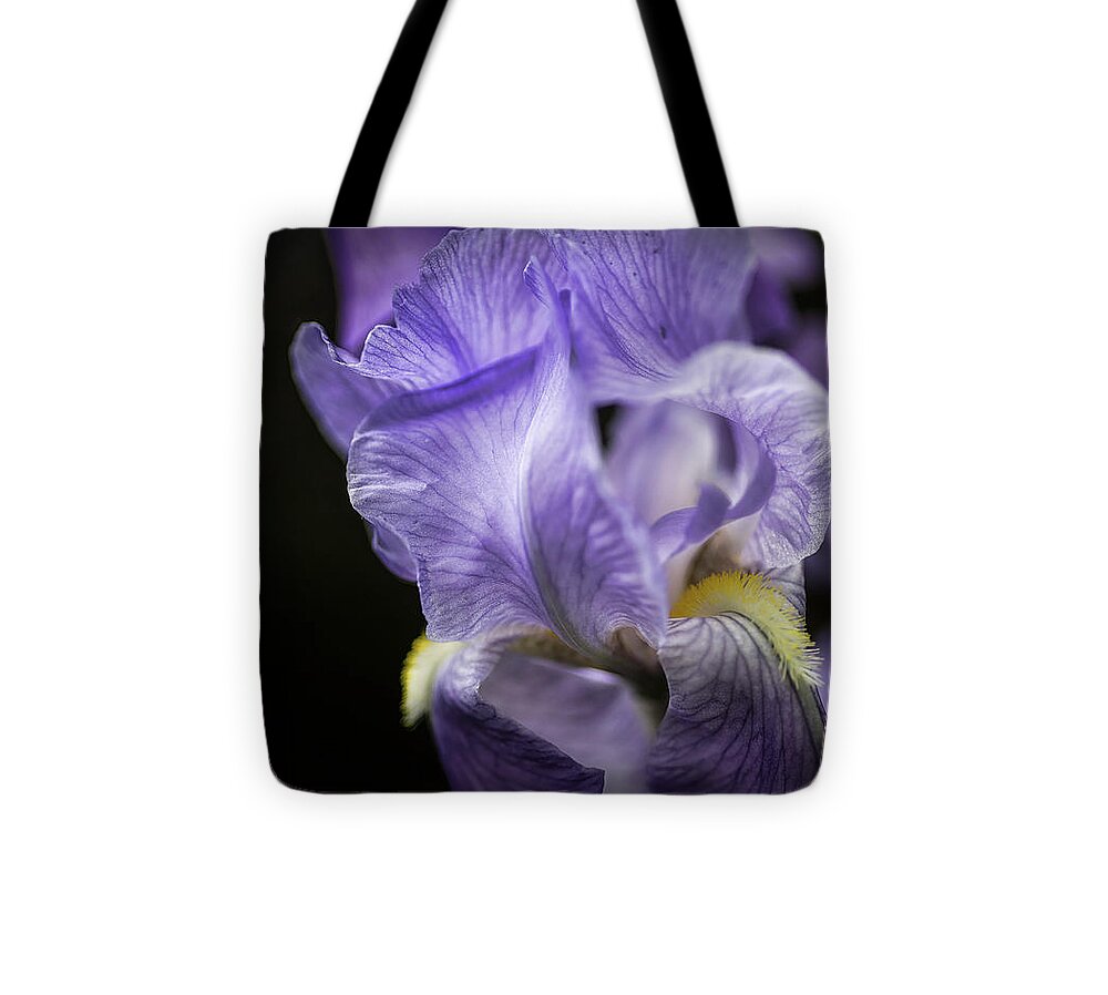 Blue Bearded Iris Tote Bag featuring the photograph Soul Blossom - Blue Bearded Iris by Mary Lou Chmura