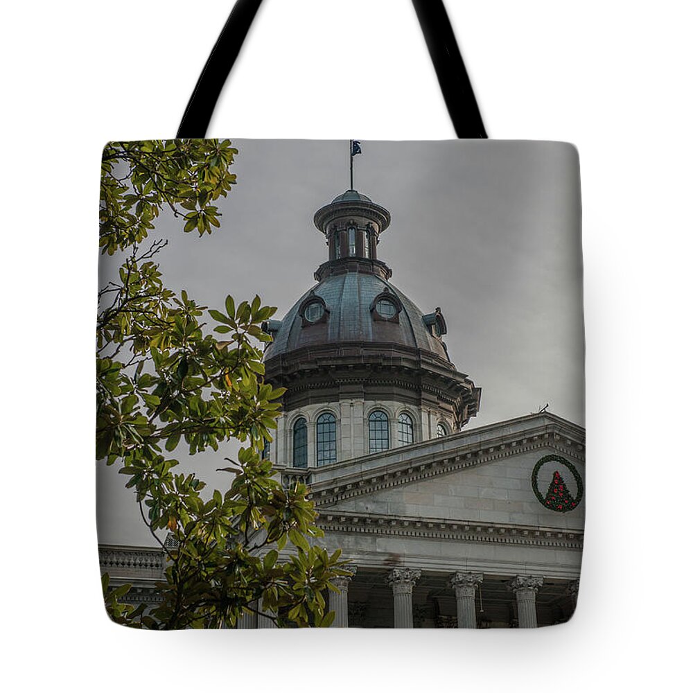 South Carolina State House Tote Bag featuring the photograph South Carolina Seat of State Goverment by Dale Powell
