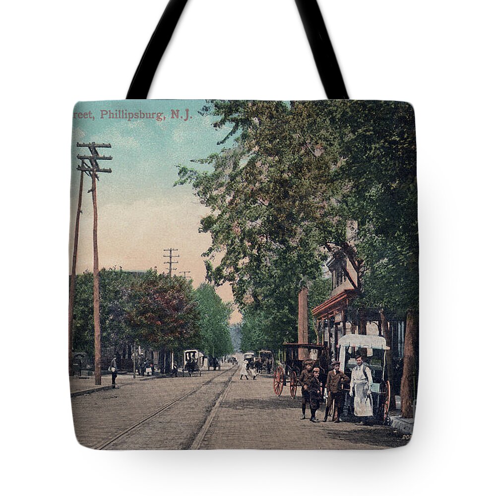 Phillipsburg Tote Bag featuring the photograph South Main Street Phillipsburg N J by Mark Miller